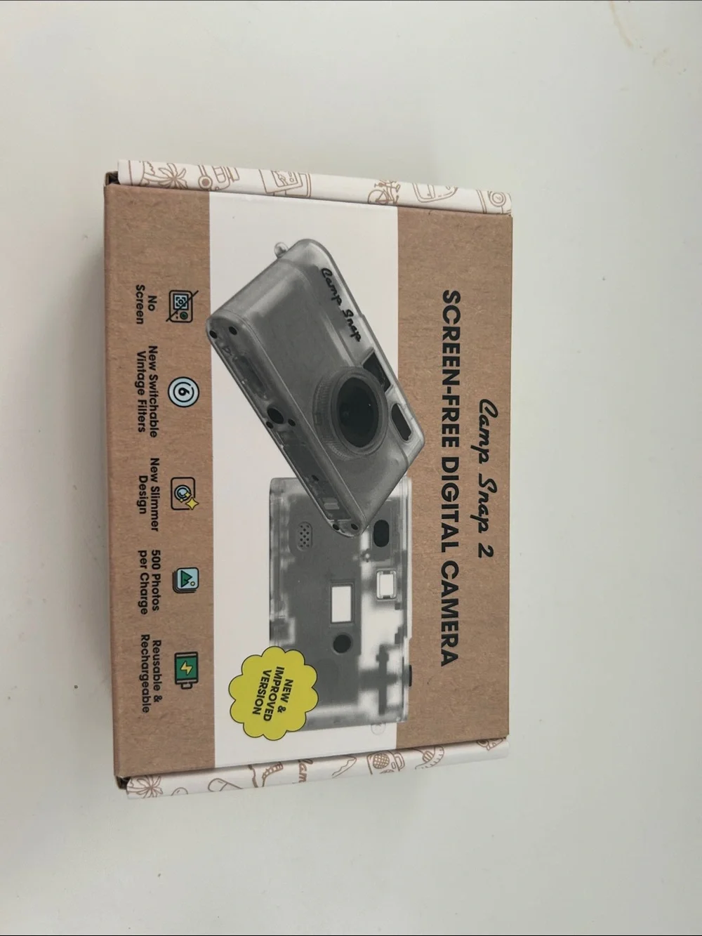 Camo Snap Screen-Free Digital Camera - Clear Gray